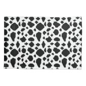 Cow Pattern Animal Print Black White Country 枕カバー (裏面)