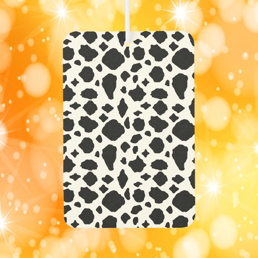 Cow Pattern Black and White カーエアーフレッシュナー