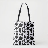 Cow Pattern Black and White トートバッグ (正面)