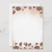 Cow Pattern Cowboy is on the Way Baby Shower  招待状 (裏面)