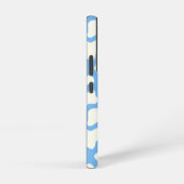 Cow Pattern in White on Light Blue with Cow Samsung Galaxyケース (右側面)