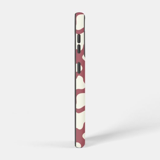 Cow Pattern in White on Red with Cow Samsung Galaxyケース (右側面)
