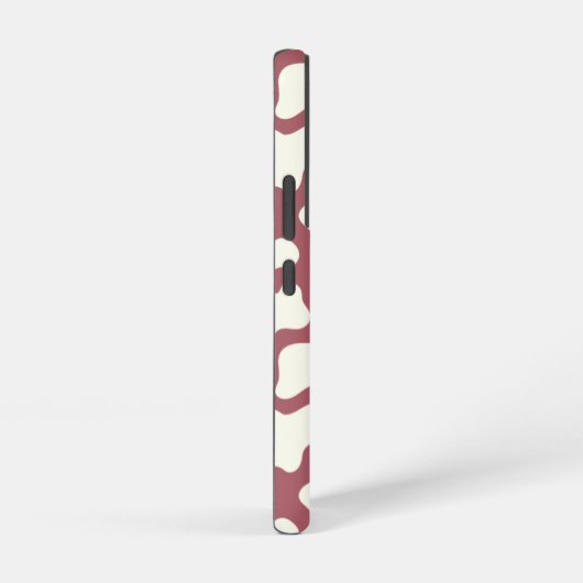 Cow Pattern in White on Red with Cow Samsung Galaxyケース (右側面)
