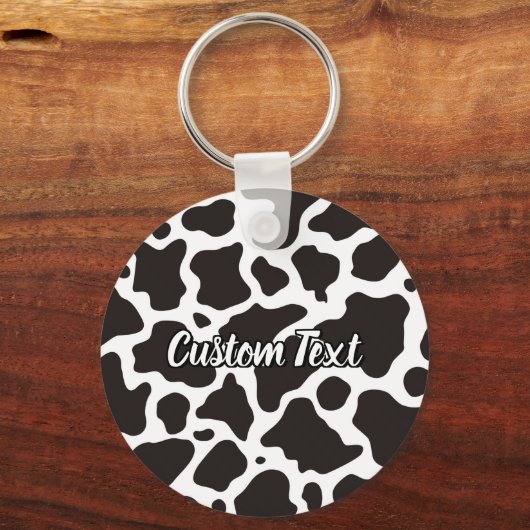 Cow Pattern Keychain キーホルダー (正面)