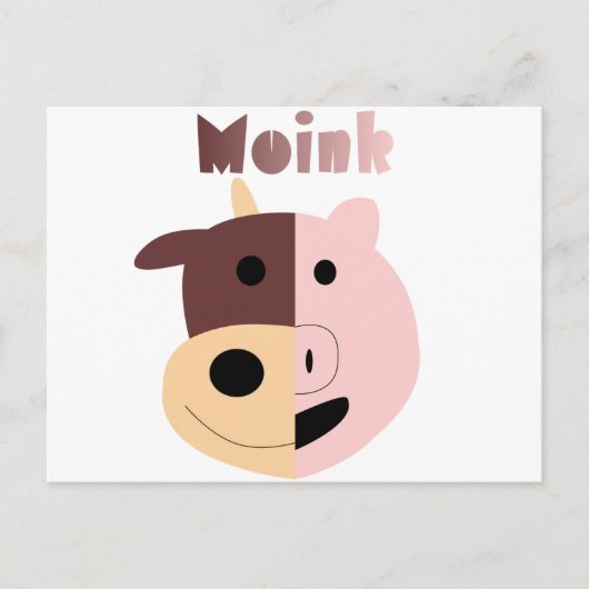 Cow + Pig = Moinkポストカード ポストカード (正面)