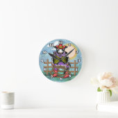 Cow Poke ラウンド壁時計 (ホーム)