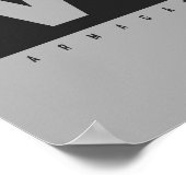 Cow Pop Art Poster in Black and White - Vegan  ポスター (角)