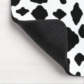 Cow Print Black and White マウスパッド (コーナー)