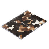 Cow Print Cowboy Cowgirl Western ノートブック (左側)