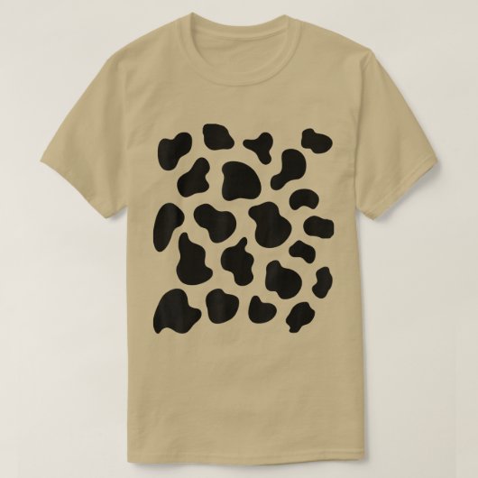 Cow Print Pattern Animal Halloween Costume Tシャツ (デザイン正面)