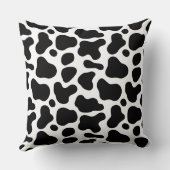 Cow print pillow, rustic pillow, square-shaped  クッション (裏面)