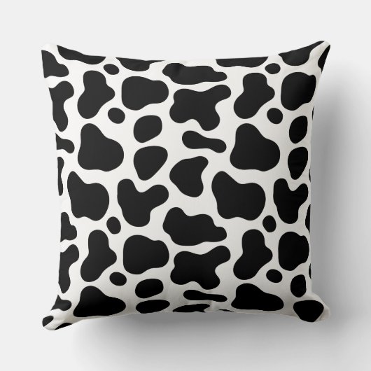 Cow print pillow, rustic pillow, square-shaped  クッション (裏面)