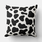 Cow print pillow, rustic pillow, square-shaped  クッション (正面)