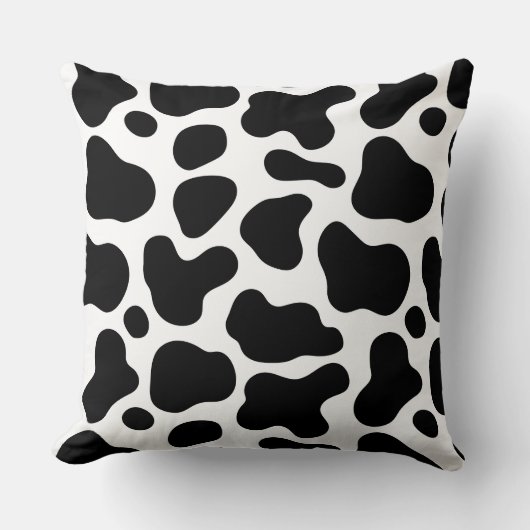 Cow print pillow, rustic pillow, square-shaped  クッション (正面)