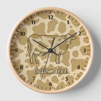 Cow Profile Large Clock 壁時計