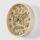 Cow Profile Large Clock 壁時計 (傾斜)