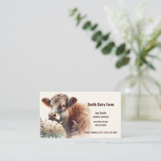 Cow QR Code Business Cards 名刺 (スタンド正面)