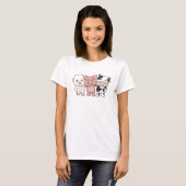 Cow Sheep Pig Farm Sweet Animals Tシャツ (正面フル)