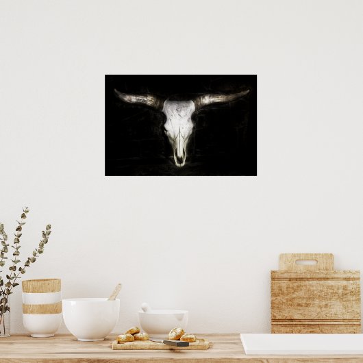 Cow Skull ポスター (キッチン)