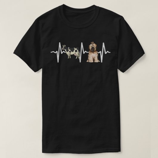 Cow Spotted Tibetan Terrier Heartbeat Dog Lover  Tシャツ (デザイン正面)