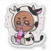 Cow sticker シール (正面)
