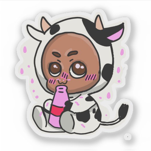 Cow sticker シール (正面)