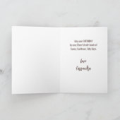 Cow Sunflower Funny Birthday カード (内部)