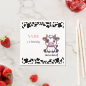 Cow Theme First Birthday スタンダードカクテルナプキン (インサイチュ)