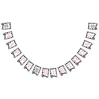 Cow Theme First Birthday バンティングフラッグ