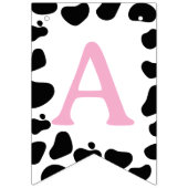 Cow Theme First Birthday バンティングフラッグ (第3の旗)