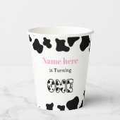 Cow Theme First Birthday 紙コップ (裏面)