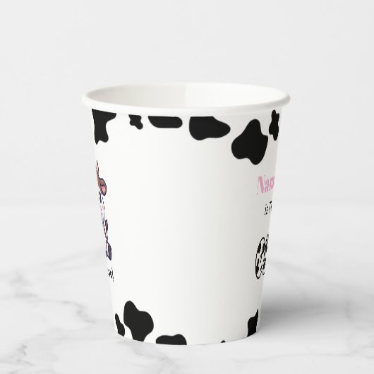 Cow Theme First Birthday 紙コップ (左)