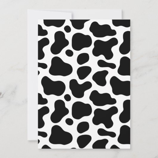 Cow Theme First Birthday Invitation – Turning One 招待状 (裏面)