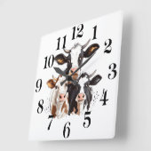 Cow Wall Clock スクエア壁時計 (傾斜)