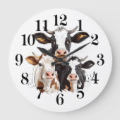 Cow Wall Clock ラージ壁時計 (正面)