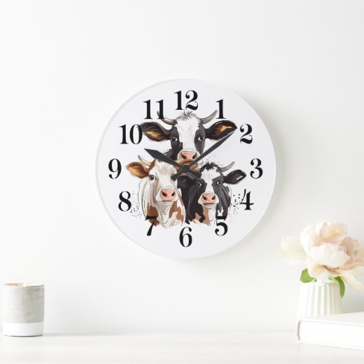 Cow Wall Clock ラージ壁時計 (ホーム)
