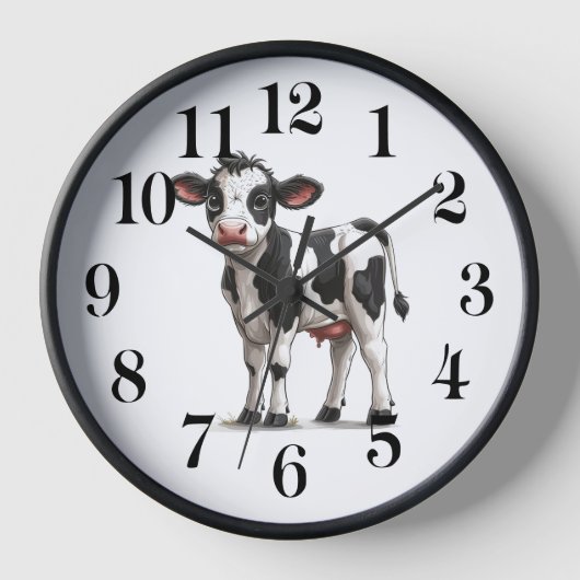 Cow Wall Clock 壁時計 (正面)