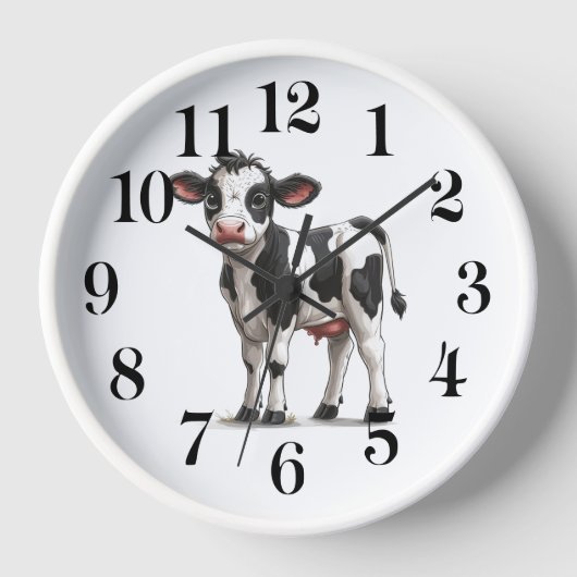 Cow Wall Clock 壁時計 (正面)