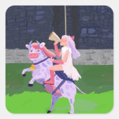 Cow warrior スクエアシール (正面)