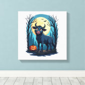 Cow Werewolf Transformation キャンバスプリント (インサイチュ (ウッドフロア))