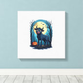 Cow Werewolf Transformation キャンバスプリント (インサイチュ (ウッドフロア))