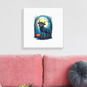 Cow Werewolf Transformation キャンバスプリント (インサイチュ (リビング))