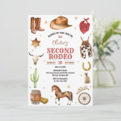Cowbow Second Rodeo Wild West 2nd Birthday 招待状 (スタンド正面)