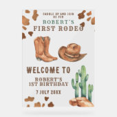 COWBOYの最初の誕生日パーティー アクリルサイン (正面)