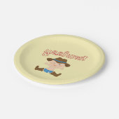 Cowboyをテーマにしたプレートの誕生日 ペーパープレート (アングル)