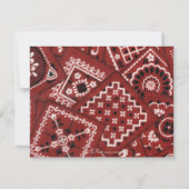 Cowboyフラパーソナライズされたットノートカード 招待状 (裏面)