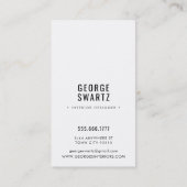 COWBOYローンモダンスターのエンブレムロゴ灰色の銀 名刺 (裏面)