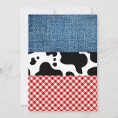 Cowboy女性のカーボーイ共同誕生日パーティーの招待 招待状 (裏面)