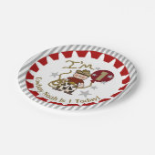 Cowboy第1パーソナライズされたバースデー紙プレート ペーパープレート (アングル)