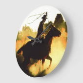 Cowboy 1の壁の時計と数字のオプション ラージ壁時計 (傾斜)